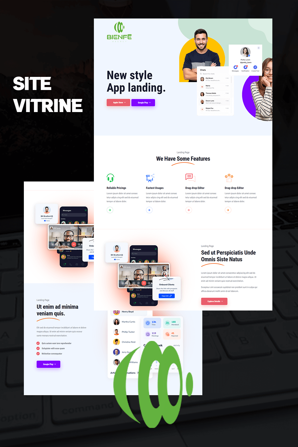 Présentation site vitrine produit bienfé