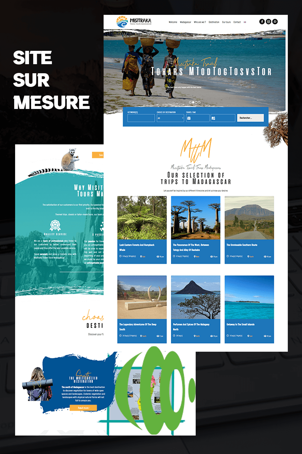 Présentation site sur mesure fait par bienfé